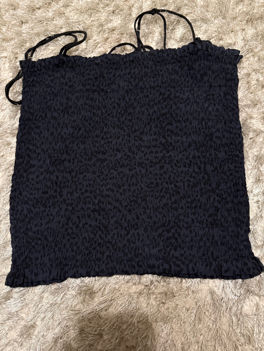 pistola Black Smocked Cami Tank Top